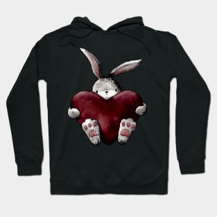 Gothic Emo Love Bunny Hoodie